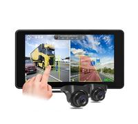 Telecamera Retromarcia 7 Pollici 2 CH Dashcam Blind Spot BSD Allarme Truck Bus RV DVR Videoregistratore Monitor Con AHD1080P Telecamere Posteriori Backup Parcheggio(128G,2 CH -A)