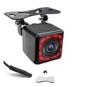 Telecamera Retromarcia Auto Tachigrafo Posteriore Auto Telecamera Singola Retromarcia Visione HD A Infrarossi Con Immagine Perforata Luminosa A 5 Pin Telecamera Parcheggio Auto(Black)