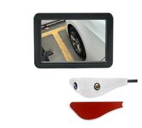 Telecamera Retromarcia Telecamera Per Angolo Cieco Con Display Digitale A Specchio DVR Con Doppia Lente 5 Pollici Auto E Interruttore A Pulsante CH1/CH2 Backup Camera(Left Side White)
