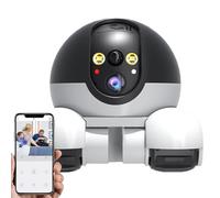 Telecamera robot - Robot Wi-Fi 1080P con fotocamera | Budbot Wi-Fi HD a doppia lente con visione notturna a 360 gradi con controllo app Monitoraggio remoto in reale per bambini e animali