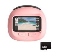 Telecamera rosa con video 720p ad alta densità e controlli semplici, ideale per viaggi e attività di studio giovanili, fotocamera trasportabile per adolescenti
