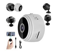 Telecamera segreta 2025, mini telecamere di sicurezza magnetiche, mini telecamera di sicurezza con monitor senza fili con funzione di visione notturna, WiFi Camear Outdoor Wireless 1080p HD (bianco)