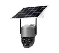 Telecamera solare 4G, registrazione 24 ore su 24, telecamera IP for esterni, visione notturna HD da 5 MP, sicurezza domestica intelligente, telecamera di sorveglianza for esterni(4G camera add 128G)