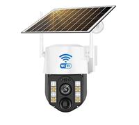 Telecamera solare 4G/WiFi, telecamera IP impermeabile for esterni, rilevamento umano PIR, protezione di sicurezza CCTV, batteria integrata con pannello ,Tranquillità sempre(WiFi Camera No Card)