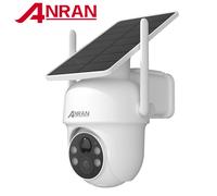 Telecamera Solare ANRAN 1/2 pezzi 3/5MP per Esterni, Telecamera di Sicurezza Wifi 2.4G, Telecamere a Batteria per Sorveglianza Domestica, Rilevamento Umano PIR, Visione Notturna a Colori, Impermeabile