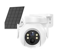 Telecamera solare da 4MP HD Telecamera IP PTZ esterna Batteria di ricarica incorporata Telecamera di videosorveglianza CCTV for rilevamento umano(Camera Add 32G)