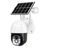 Telecamera solare WiFi da 5 MP, batteria integrata, rilevamento del movimento PIR, monitoraggio, telecamera di sorveglianza IP di sicurezza intelligente PTZ for esterni V380 Pro(WIFI Cam 32G Card)