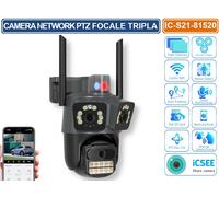 TELECAMERA SPEEDDOME PTZ IP NETWORK TRIPLA LENTE ANALISI INTELLIGENTE AUDIO IP66