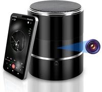 Telecamera spia nascosta, altoparlante WiFi Bluetooth, telecamera wireless HD 1080p, con obiettivo rotante a 180° e app live streaming, visualizzazione remota, notifica di rilevamento del movimento,