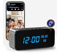 Telecamera Spia Nascosta,Telecamera di Sicurezza Domestica 4K WiFi, Microcamera Spia 3-in-1 con Altoparlante Bluetooth, Visione Notturna e Funzione Sveglia