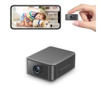 Telecamera Spia, Telecamera Wifi Interno 4K con Visione Notturna, 4 Ore Autonomia, Rilevamento Movimento Intelligente, Registrazione SD Card/Cloud, Mini Design Nascosto per Casa/Ufficio/Negozi