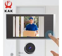 Telecamera spioncino per porta KAK schermo LCD HD da 3.5 pollici telecamera per spioncino digitale videocitofono campanello Hardware per porta a 120 gradi