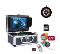 Telecamera Subacquea da Pesca 16GB DVR Fish Finder Fotocamera da pesca subacquea Schermo HD 15 LED bianchi + 15 pezzi Lampada a infrarossi 1080P Fotocamera for pesca su ghiaccio/mare(15M)