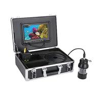 Telecamera Subacquea Registratore DVR da 9 pollici Videocamera pesca subacquea Fish Finder IP68 Impermeabile 38 LED Telecamera rotante a 360 gradi 20m 50m 100m(100M)