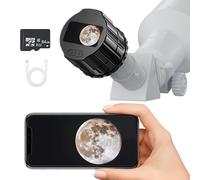 Telecamera telescopico WiFi oculare elettronica, 64 G, con schermo da 1,5 pollici, fotocamera astronomica adatta a ambiti da 28 mm a 50 mm, perfetta per astrofotografia, osservazione degli uccelli