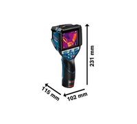 Bosch GTC 600 C Noise equivalent temperature difference (NETD) IR Nero, Blu 256 x 192 Pixel Display incorporato LCD