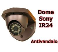 Telecamera Vandem CCD Sony Dome IR 24 Led ANTIVANDALO