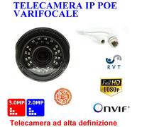 TELECAMERA VARIFOCALE 2,8 12 MM IP POE P2P PER NVR FULL HD IR 40 METRI