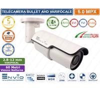 ENVIO TELECAMERA IBRIDA 4in1 AHD TVI CVI CVBS VARIFOCALE 2,8-12mm 5MP IMX335 IP66 VISIONE NOTTURNA 60 METRI