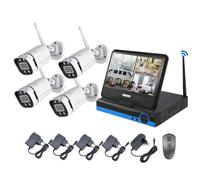 Telecamera Videocamere Monitoraggio Della Sicurezza Videoregistratore Digitale 4 / 8Ch 10.1 Lcd Ibrido Ahd Cvi Tvi Nvr-4 Vie_