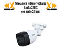TELECAMERA VIDEOSORVEGLIANZA DAHUA 2 MPX CON AUDIO 2.8 MM HFW1200CP-A