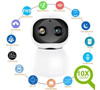 TELECAMERA VIDEOSORVEGLIANZA IP HD 1080P WIRELESS 2MP INTERNO CLOUD WIFI LED