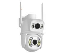 Telecamera Wi-Fi PTZ da 8 MP 4K Dual Lens Screen Ai Rilevamento umano di sorveglianza esterna wireless con tracciamento automatico Rilevamento del movimento(4MP Add 64G Card)