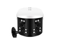 Telecamera WiFi 4K 8MP, grandangolo 180°, telecamere di sorveglianza WiFi for esterni, telecamera di sicurezza CCTV intelligente con visione notturna a colori IR da 4MP(UK Plug,4MP Add 128G Card)