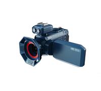 Telecamera WiFi 4K UHD con zoom ottico 50X e sensore da 53 MP, per splendide fotografie e visioni notturne, LCD da 3 pollici, batteria integrata da 2500 mAh, supporta archiviazione scheda TF (blu)