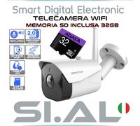 Telecamera WIFI esterno 3MP bullet IP65 wireless microfono con memoria 32GB