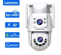 Telecamera Wifi Esterno Doppia Visione 4K Senza Fili 5G Lenovo Doppio SchermoPTZ