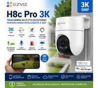 Telecamera WiFi EZVIZ H8c Pro 3K PTZ 5MP AI Auto Tracking Visione Colori IP65