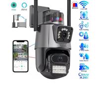 Telecamera WiFi ICSEE Sicurezza 4K Doppio Obiettivo Esterno Impermeabile IP66