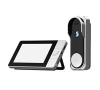 Telecamera wireless per campanello 1080P HD con schermo da 4,3", citofono audio bidirezionale, impermeabile IP65, grandangolo a 130° per la sicurezza domestica