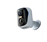 Telecamera wireless per visione notturna 2,5 K, baby monitor di sorveglianza con allarme sirena, telecamera domestica per interni/esterni, conversazione a 2 vie, visione notturna a colori