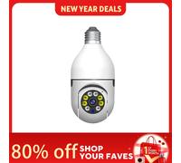 Telecamere di sicurezza con lampadina Boykeep 4PC, WiFi wireless 2.4G, APP di facile durata, telecamera E27 1080P da 360 gradi, visione notturna, rilevamento del movimento