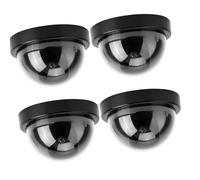Telecamere di Sicurezza False, Fotocamera di Sicurezza Falsa 4pcs Fotocamera Falsa di Sicurezza Telecamere a Cupola per la Casa Esterna da Casa Esterna Fotocamera Falsa con Luce a LED Lampeggiante