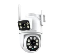 Telecamere di sicurezza, Telecamera PTZ da 8MP Dual Lens Tracciamento automatico Ai Rilevamento umano CCTV Video Telecamera di sorveglianza esterna Telecamere IP CCTV di sicurezza(8MP Camera Add 128GB