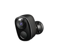 Telecamere di sicurezza Wireless Outdoor 2K 3MP Telecamera WiFi alimentata a batteria AI Sirena di movimento Riflettore Visione notturna a colori IP66 Impermeabile(BW4-B 64G Card)