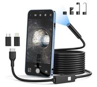 Telecamere endoscopiche, telecamera endoscopica con luce, telecamera endoscopica HD per cellulari con 8 luci LED, non richiede Wi-Fi, teleca