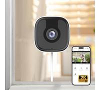 Telecamere Smart 2K da finestra 3 MP per la sicurezza domestica, telecamera Safeview per finestre con visione notturna Starlight da 2,4 GHz e 5 GHz, telecamera Safeview adesiva (Fotocamera + 32 GB)