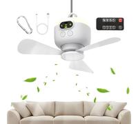 Telecomandata Wireless - Del Soffitto A Batteria Portatile, Della Da Campo A Sospensione | Di Circolazione 'aria Ricaricabile Con Gancio Per Camera Da Letto,