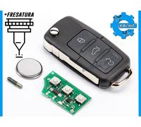 TELECOMANDO 1J0959753P 433MHZ ADATTO A VW GOLF PASSAT JETTA BEETLE + FRESATURA