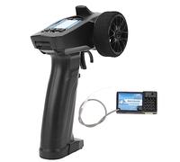 Telecomando 2.4GHz Multifunzionale, Display LCD, 4 Canali, Nero, Design Staccabile e Portatile - Segnale Stabile, Avviso Batteria Bassa, Per Auto e Barche RC