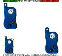 Telecomando 2 Canali 2 Pezzi AT2 blu Antifurto Codic Univoco Gestione Awacs AC16