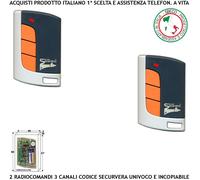 Telecomando 2 Pezzi Fr. 433.92 MHz Codice Sicurezza Rolling Code 64 Bit 3 Canali
