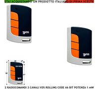 Telecomando 2 Radiocom. Freq. 433,92 MHz Codice Rolling VDS Code 64 Bit 3 Canali