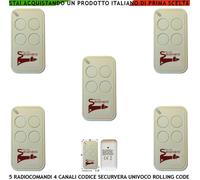 TELECOMANDO 5 RADIOCOMANDI SV.ECO FREQ 433,92 MHz CODICE SECURVERA R.C. 4 CANALI
