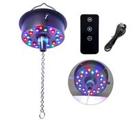 Telecomando 5 RPM-9 RPM motore rotante a specchio regolabile con 24 luci LED RGB per palline da discoteca da 4 6 8 30,5 cm (non incluse) per feste decorazione band pub (alimentato tramite USB