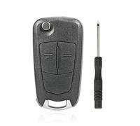 Telecomando a 2 tasti, custodia per chiave compatibile con Opel Corsa D Astra Vectra Zafira Astra H Signum Omega Tigra (senza batterie)